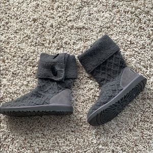 UGG grey sweater boots